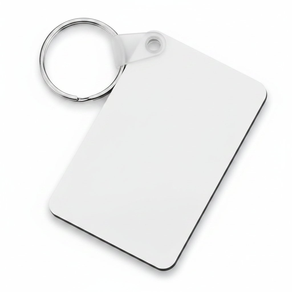 Porte-clé blanc vierge