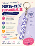 Porte-clé impression 3D bicolore personnalisé