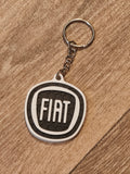 Porte-clé impression 3D bicolore Fiat - Noir et Blanc